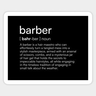 Barber definition Sticker